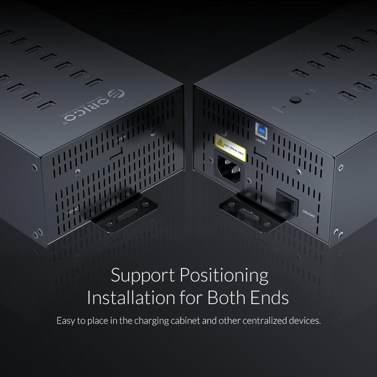 ORICO IH20P Industrial Grade 20 Ports USB 2.0 Hub, Plug:EU Plug(Black) - free shipping - PMC TechLife - Order now!