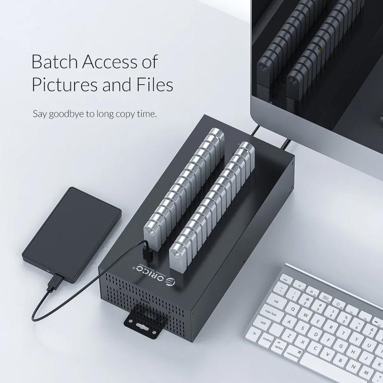 ORICO IH30P Industrial Grade 30 Ports USB 2.0 Hub, Plug:UK Plug(Black) - free shipping - PMC TechLife - Order now!