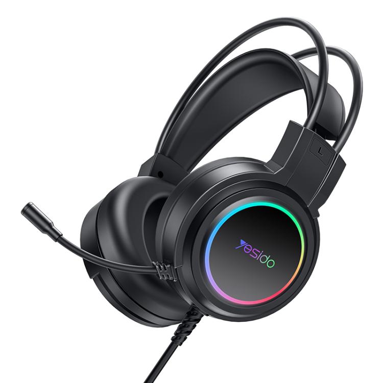 Yesido EK05 USB Wired RGB Light Gaming Headset with Mic, Cable length: 1.2m(Black) - free shipping - PMC TechLife - Order now!