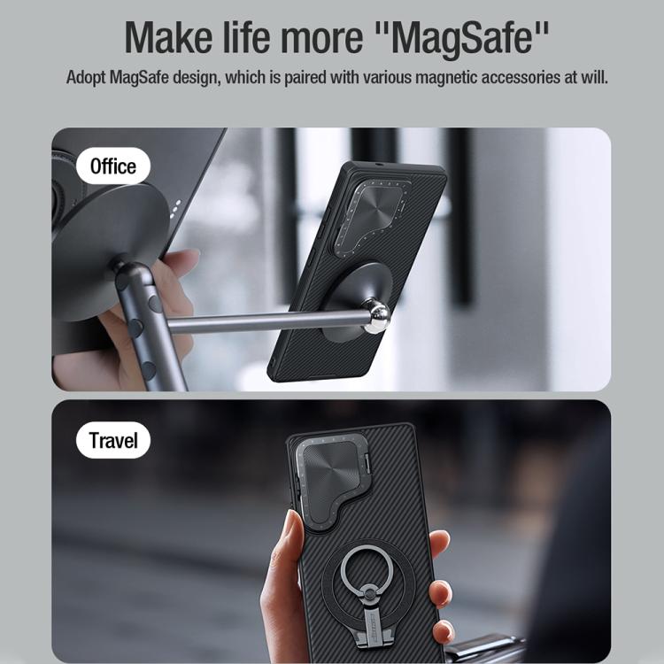 For Samsung Galaxy S25 Ultra 5G NILLKIN CamShield Prop MagSafe Magnetic PC Phone Case(Green) - free shipping - PMc TechLife - Order now!