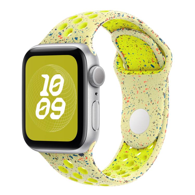 For Apple Watch 42mm / 41mm / 40mm / 38mm Coloful Silicone Watch Band(Fluorescent Yellow-Green) - free shipping - PMc TechLife - Order now!