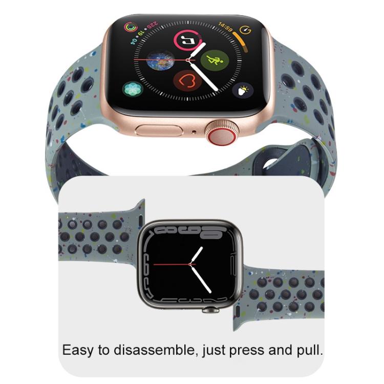 For Apple Watch 42mm / 41mm / 40mm / 38mm Coloful Silicone Watch Band(Orange Pink) - free shipping - PMc TechLife - Order now!