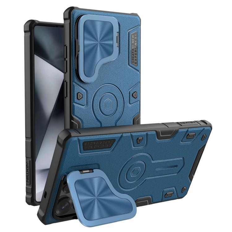 For Samsung Galaxy S25 Ultra 5G NILLKIN Black Rhino Prop MagSafe Magnetic PC Phone Case(Blue) - free shipping - PMc TechLife - Order now!