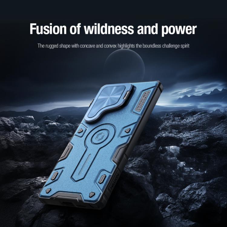 For Samsung Galaxy S25 Ultra 5G NILLKIN Black Rhino Prop MagSafe Magnetic PC Phone Case(Blue) - free shipping - PMc TechLife - Order now!