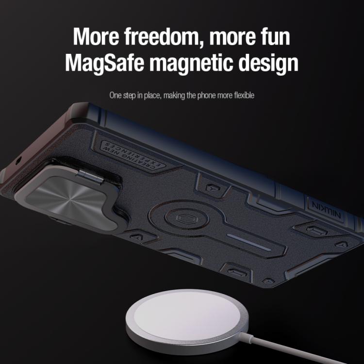 For Samsung Galaxy S25 Ultra 5G NILLKIN Black Rhino Prop MagSafe Magnetic PC Phone Case(Blue) - free shipping - PMc TechLife - Order now!