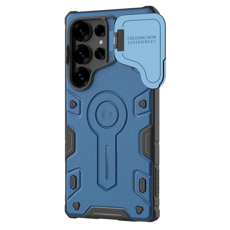 For Samsung Galaxy S25 Ultra 5G NILLKIN Black Rhino Prop MagSafe Magnetic PC Phone Case(Blue) - free shipping - PMc TechLife - Order now!