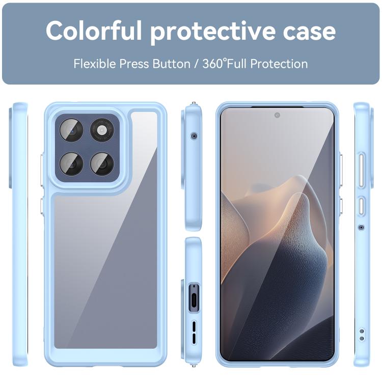 For Motorola Edge 60 Fusion Colorful Series Acrylic Hybrid TPU Phone Case(Blue) - free shipping - PMC TechLife - Order now!