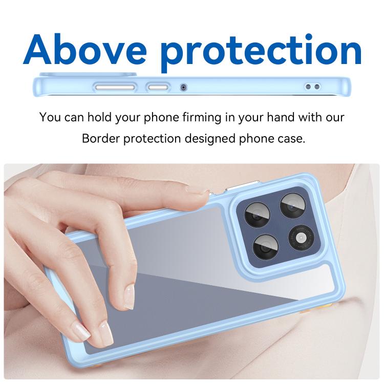 For Motorola Edge 60 Fusion Colorful Series Acrylic Hybrid TPU Phone Case(Blue) - free shipping - PMC TechLife - Order now!