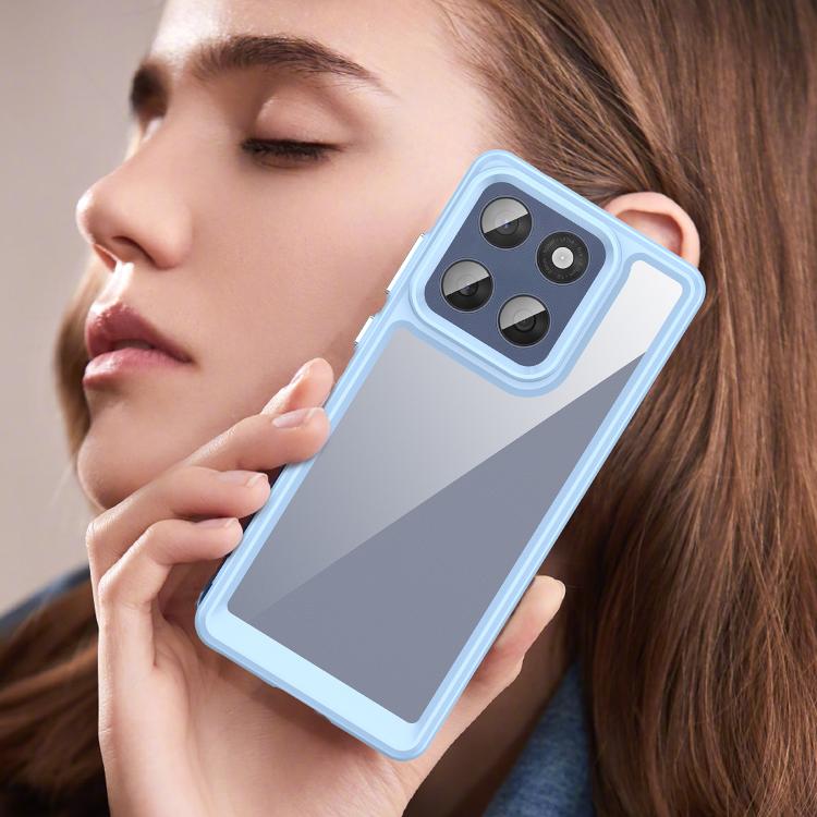 For Motorola Edge 60 Fusion Colorful Series Acrylic Hybrid TPU Phone Case(Blue) - free shipping - PMC TechLife - Order now!