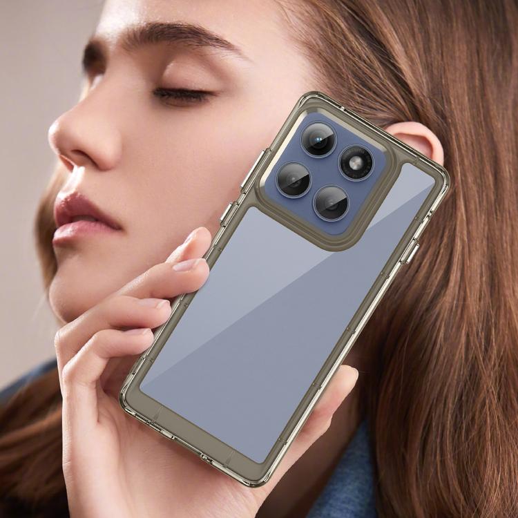 For Motorola Edge 60 Pro Colorful Series Acrylic Hybrid TPU Phone Case(Transparent Grey) - free shipping - PMC TechLife - Order now!