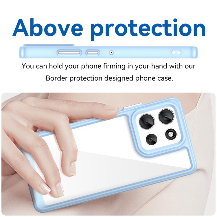 For Motorola Moto G86 5G Colorful Series Acrylic Hybrid TPU Phone Case(Blue) - free shipping - PMC TechLife - Order now!