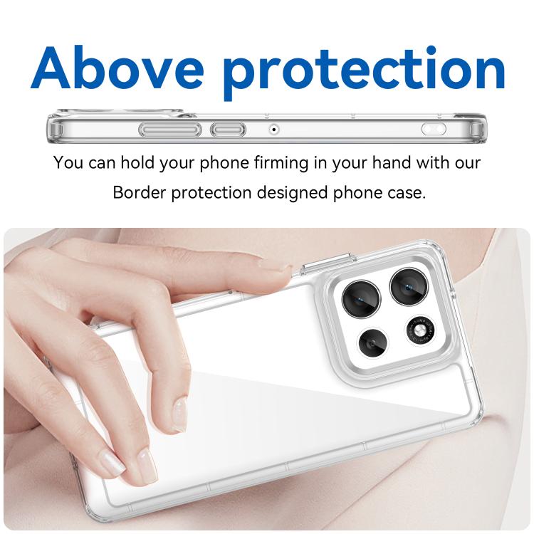 For Motorola Moto G86 5G Colorful Series Acrylic Hybrid TPU Phone Case(Transparent) - free shipping - PMC TechLife - Order now!
