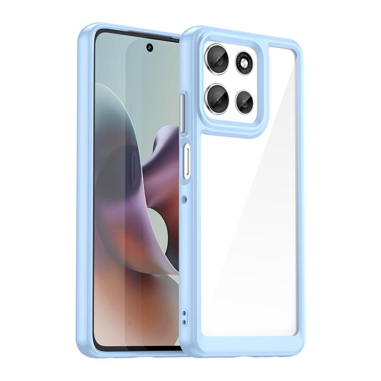 For Motorola Moto G66j 5G Colorful Series Acrylic Hybrid TPU Phone Case(Blue) - free shipping - PMC TechLife - Order now!