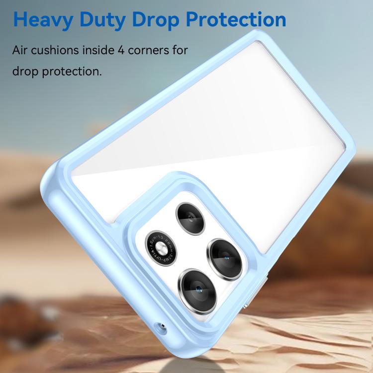 For Motorola Moto G66y 5G Colorful Series Acrylic Hybrid TPU Phone Case(Blue) - free shipping - PMC TechLife - Order now!