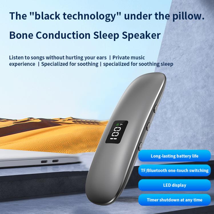 QY10-A Bone Conduction Bluetooth 5.3  Sleep Speaker(Grey) - free shipping - PMC TechLife - Order now!