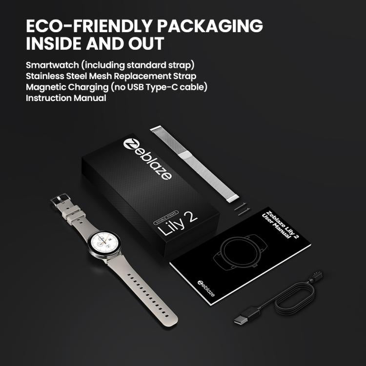 Zeblaze Lily 2 1.2 inch Screen Haute & Healthy Lady Smart Watch(Stardust Silver) - free shipping - PMc TechLife - Order now!