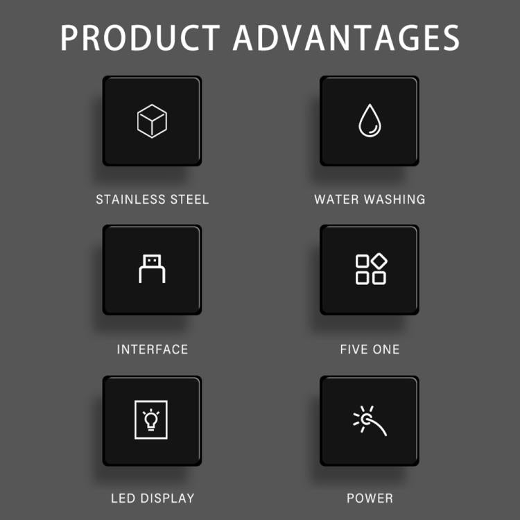 VGR V-107 11-in-1 IPX6 Digital Display Electric Hair Clipper Kit(Gold) - Hair Trimmer by VGR | Online Shopping South Africa | PMc TechLife | Buy Now Pay Later Mobicred