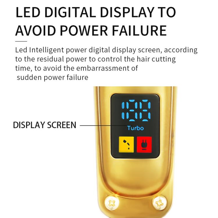 VGR V-290 Portable Mini USB Electric Hair Clipper with Digital Display(Gold) - free shipping - PMC TechLife - Order now!