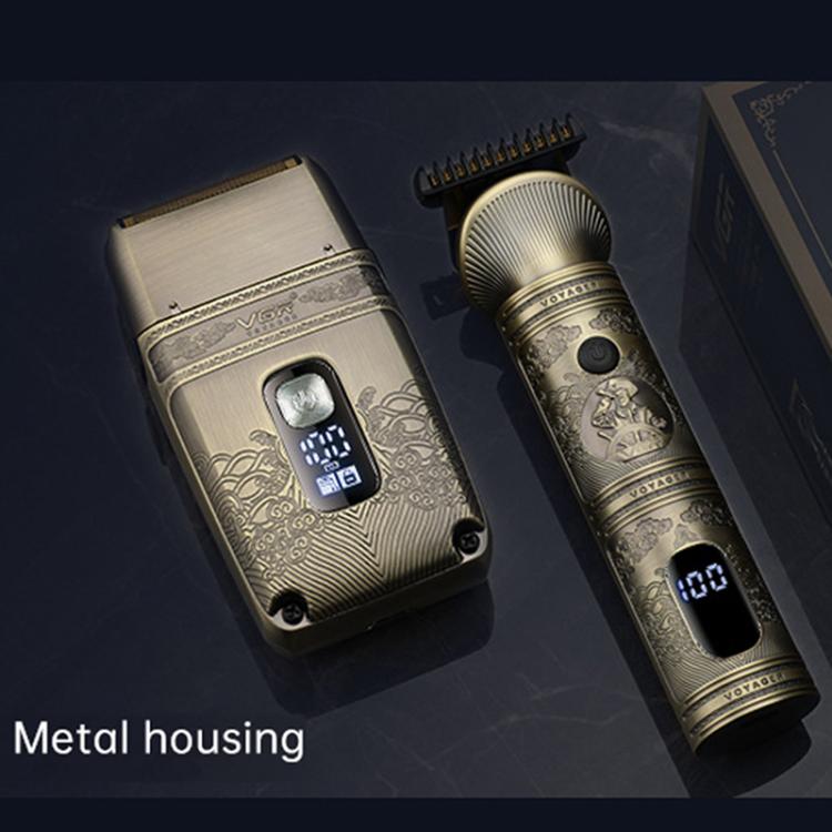 VGR V-649 USB Digital Display Electric Hair Clipper & Shaver Set(Gold) - free shipping - PMC TechLife - Order now!