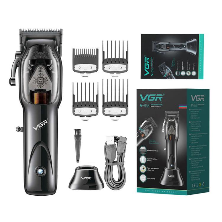 VGR V-653 Professional USB Electric Hair Clipper with Holder(Black) - free shipping - PMC TechLife - Order now!