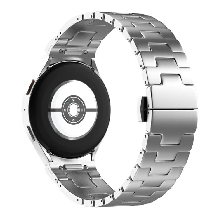 For Samsung Galaxy Watch  7 / 6 / 5 / 4 Quick Release Button H Shaped Stainless Steel Watch Band(Silver) - free shipping - PMC TechLife - Order now!