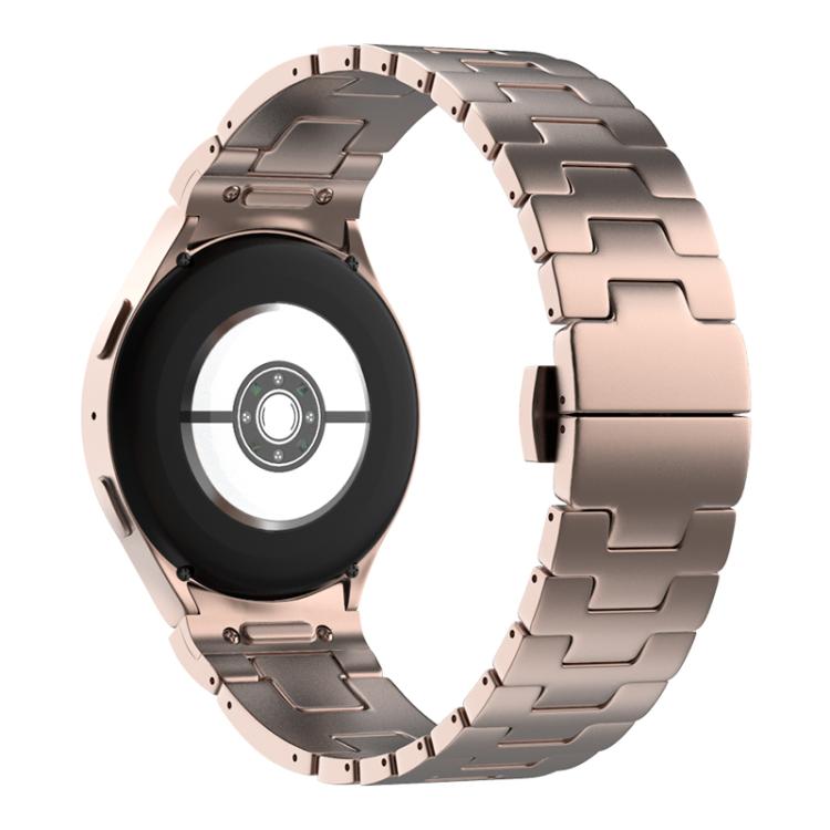For Samsung Galaxy Watch  7 / 6 / 5 / 4 Quick Release Button H Shaped Stainless Steel Watch Band(Rose Gold) - free shipping - PMC TechLife - Order now!