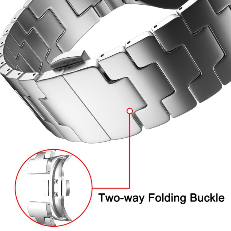 For Samsung Galaxy Watch  7 / 6 / 5 / 4 Quick Release Button H Shaped Stainless Steel Watch Band(Silver) - free shipping - PMC TechLife - Order now!