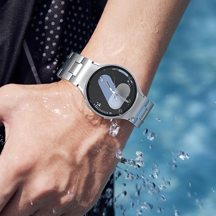For Samsung Galaxy Watch  7 / 6 / 5 / 4 Quick Release Button H Shaped Stainless Steel Watch Band(Rose Gold) - free shipping - PMC TechLife - Order now!