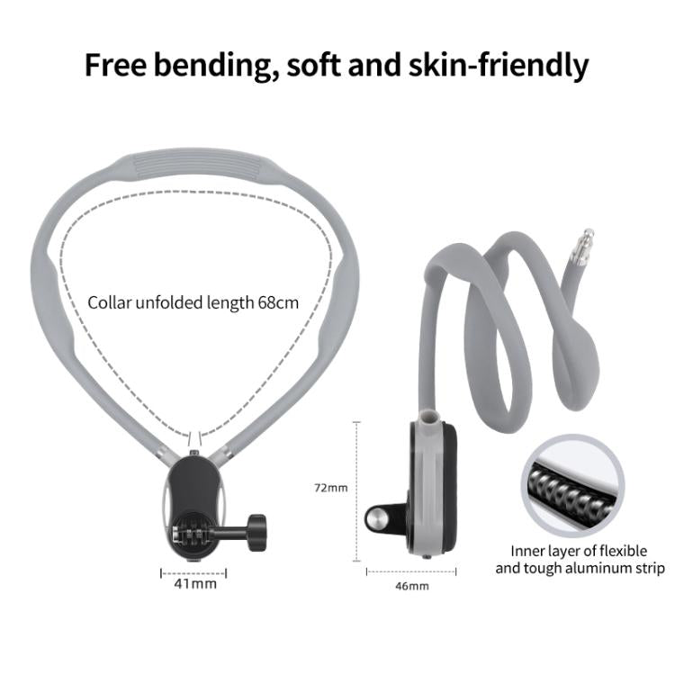 Magnetic Neck Mount Anti-shake Bracket, Type:4 in 1 Phone Clamp - free shipping - PMC TechLife - Order now!