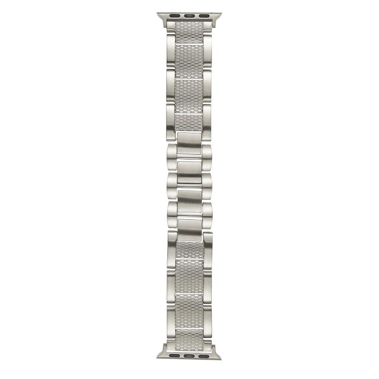 For Apple Watch 42mm / 41mm / 40mm / 38mm Wave Thread 3-bead Stainless Steel Watch Band(Starlight) - free shipping - PMc TechLife - Order now!
