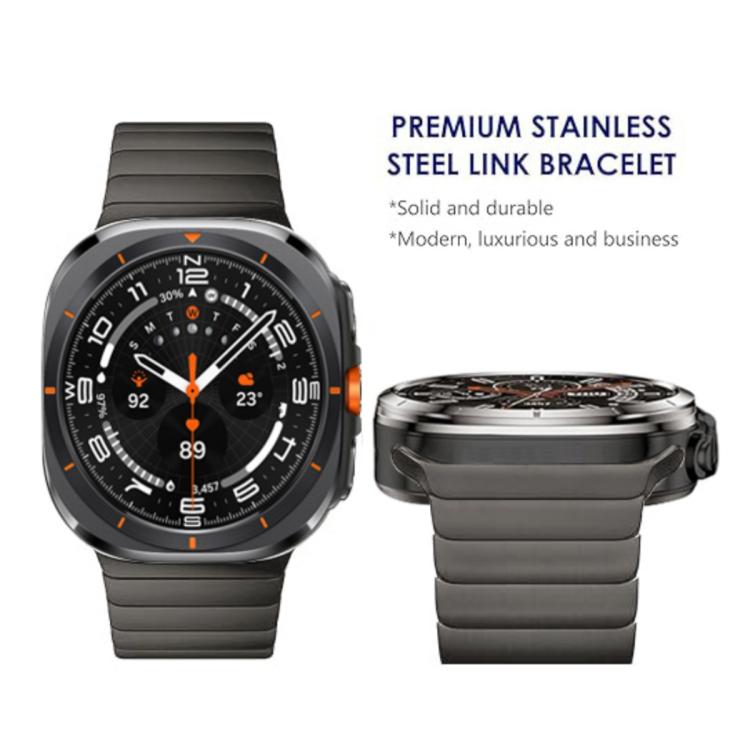 For Samsung Galaxy Watch Ultra 47mm Bamboo Norman Buckle Stainless Steel Watch Band(Slate) - free shipping - PMc TechLife - Order now!