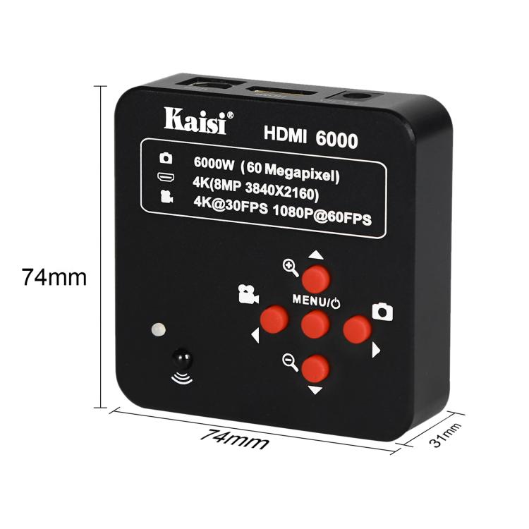 Kaisi HDMI 6000 HDMI / USB Dual Interface 60MP 4K Ultra HD Microscope Industrial Camera, Plug:US Plug - free shipping - PMC TechLife - Order now!