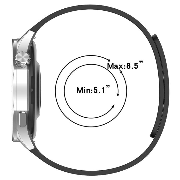 22mm Cloud Wood Grain Silicone Magnetic Watch Band(Dark Green Black) - 22mm Bands by PMc TechLife | Online Shopping South Africa | PMc TechLife | Buy Now Pay Later Mobicred