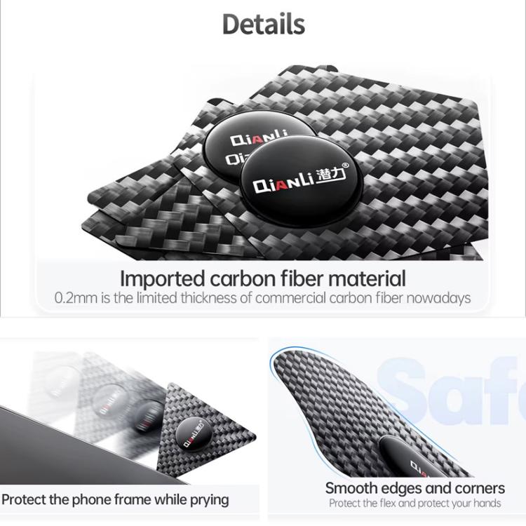 Qianli High Toughness Multifunctional Carbon Fiber Prying Tool Business Card Shaped - free shipping - PMC TechLife - Order now!