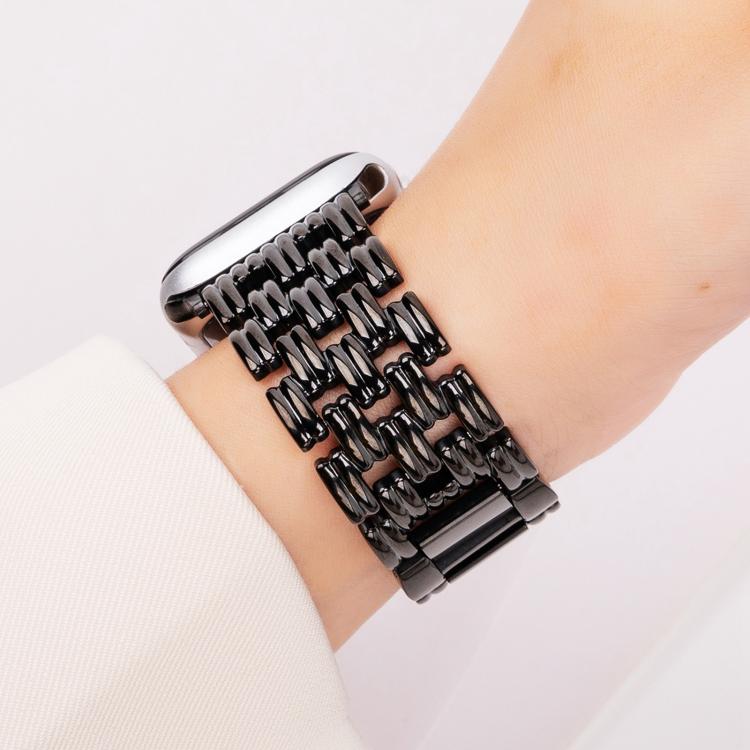 For Apple Watch 42mm / 41mm / 40mm / 38mm Five-bead Stripe Stainless Steel Watch Band(Black) - free shipping - PMc TechLife - Order now!