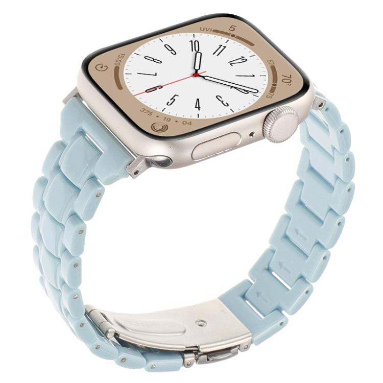 For Apple Watch 46mm / 49mm / 45mm / 44mm Small Waist Rhombus Three-bead Resin Watch Band(Turquoize) - free shipping - PMc TechLife - Order now!