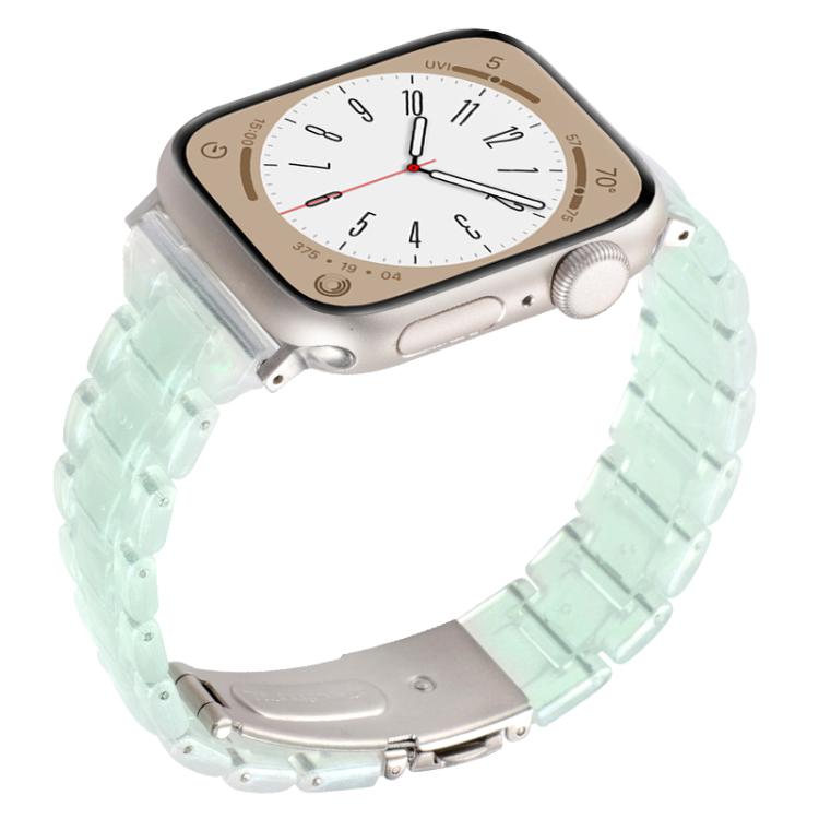 For Apple Watch 42mm / 41mm / 40mm / 38mm Small Waist Rhombus Three-bead Resin Watch Band(Gradient Green) - free shipping - PMc TechLife - Order now!