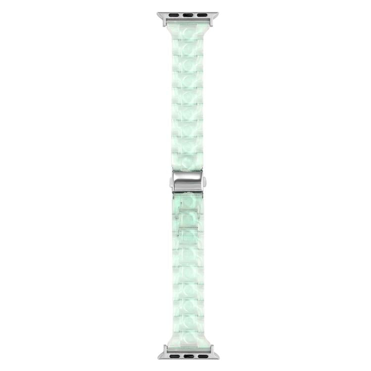 For Apple Watch 42mm / 41mm / 40mm / 38mm Small Waist Rhombus Three-bead Resin Watch Band(Gradient Green) - free shipping - PMc TechLife - Order now!
