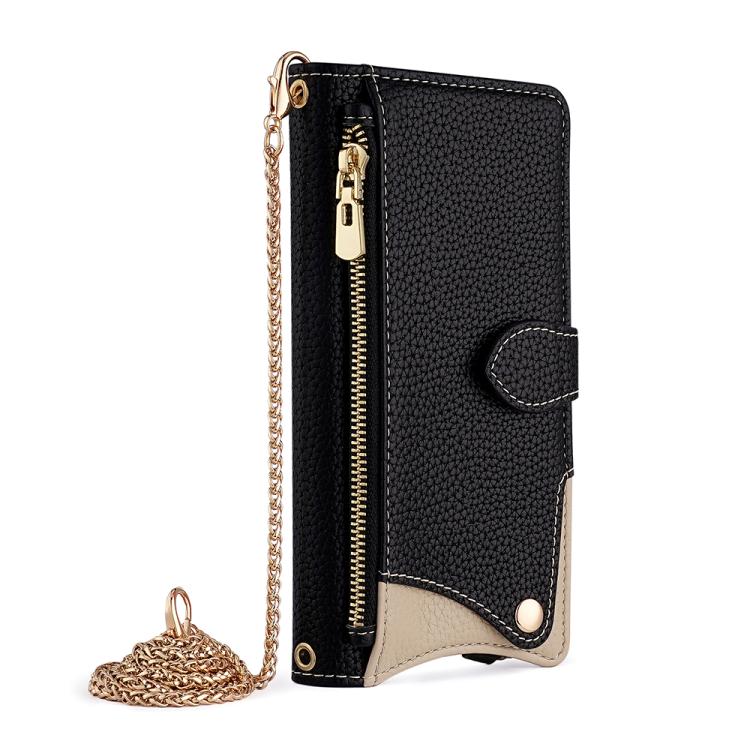 For Asus Zenfone 9 / Zenfone 10 Crossbody Chain Fishtail Litchi Leather Phone Case(Black) - ASUS Cases by PMC TechLife | Online Shopping South Africa | PMC TechLife | Buy Now Pay Later Mobicred