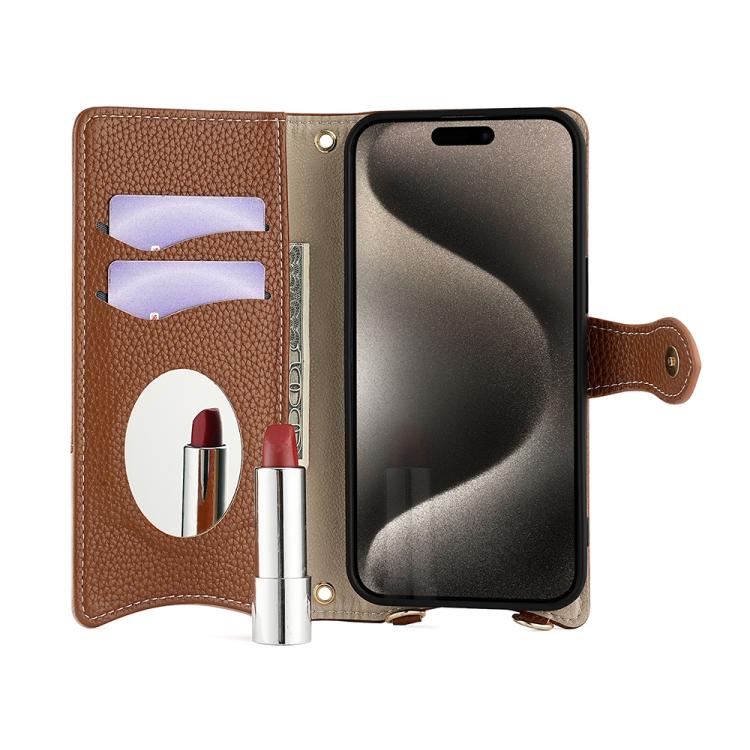 For Asus Zenfone 9 / Zenfone 10 Crossbody Chain Fishtail Litchi Leather Phone Case(Brown) - ASUS Cases by PMC TechLife | Online Shopping South Africa | PMC TechLife | Buy Now Pay Later Mobicred