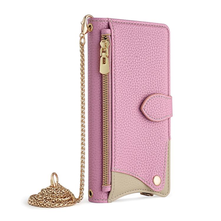 For Asus Zenfone 9 / Zenfone 10 Crossbody Chain Fishtail Litchi Leather Phone Case(Pink) - ASUS Cases by PMC TechLife | Online Shopping South Africa | PMC TechLife | Buy Now Pay Later Mobicred