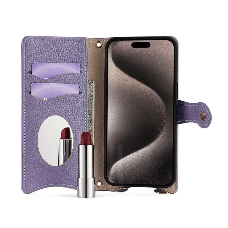 For Asus Zenfone 9 / Zenfone 10 Crossbody Chain Fishtail Litchi Leather Phone Case(Purple) - ASUS Cases by PMC TechLife | Online Shopping South Africa | PMC TechLife | Buy Now Pay Later Mobicred