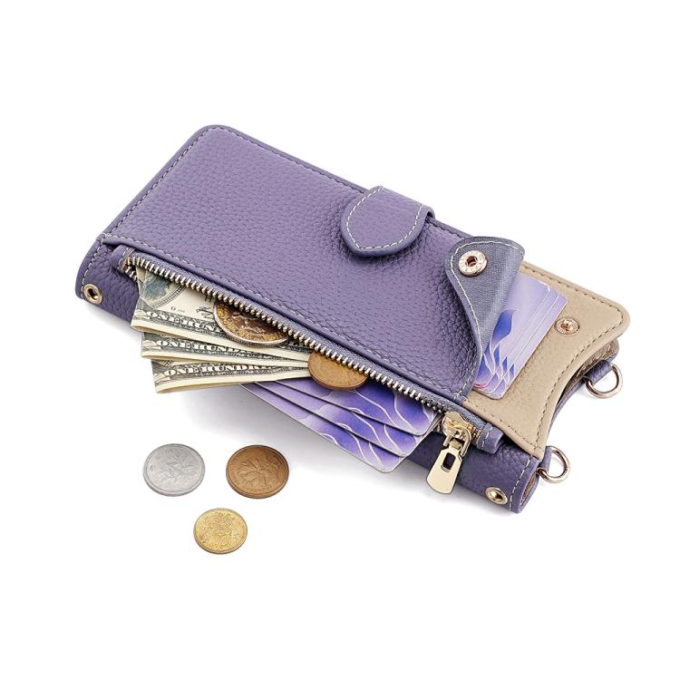 For Asus Zenfone 9 / Zenfone 10 Crossbody Chain Fishtail Litchi Leather Phone Case(Purple) - ASUS Cases by PMC TechLife | Online Shopping South Africa | PMC TechLife | Buy Now Pay Later Mobicred