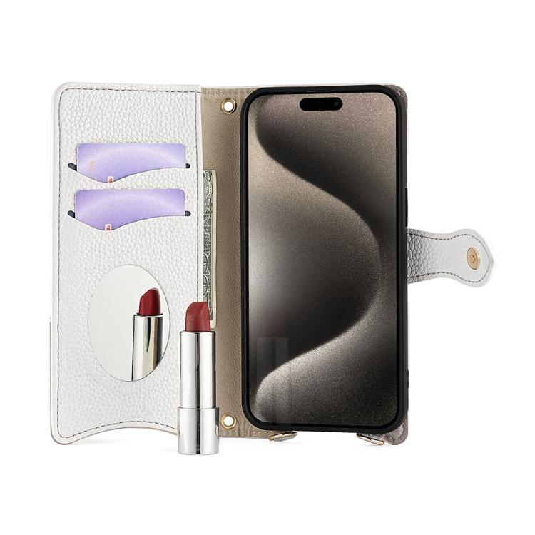 For Asus Zenfone 9 / Zenfone 10 Crossbody Chain Fishtail Litchi Leather Phone Case(White) - ASUS Cases by PMC TechLife | Online Shopping South Africa | PMC TechLife | Buy Now Pay Later Mobicred