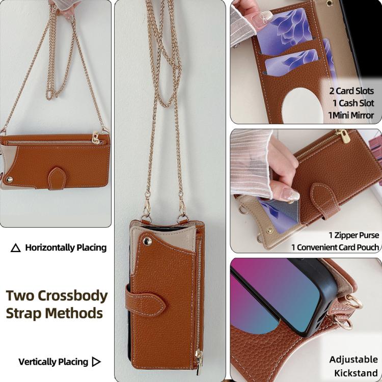 For Motorola Moto G Stylus 5G 2023 Crossbody Chain Fishtail Litchi Leather Phone Case(Brown) - Motorola Cases by PMC TechLife | Online Shopping South Africa | PMC TechLife | Buy Now Pay Later Mobicred