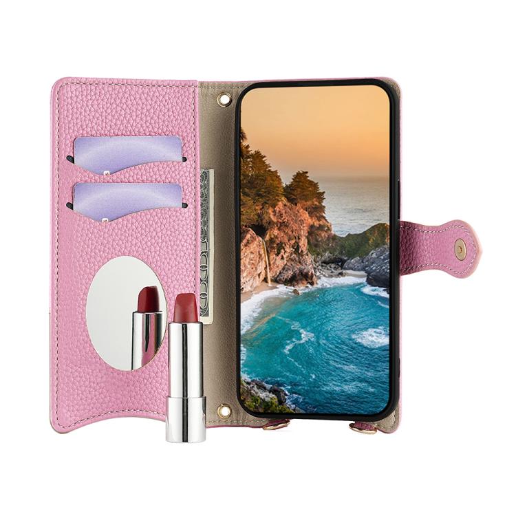 For OnePlus Nord N200 5G Crossbody Chain Fishtail Litchi Leather Phone Case(Pink) - OnePlus Cases by PMC TechLife | Online Shopping South Africa | PMC TechLife | Buy Now Pay Later Mobicred