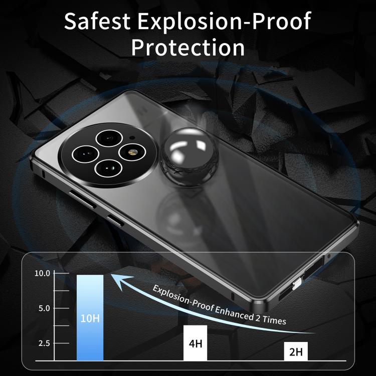 For OnePlus 13 Magnetic HD Tempered Glass Phone Case(Black) - free shipping - PMC TechLife - Order now!