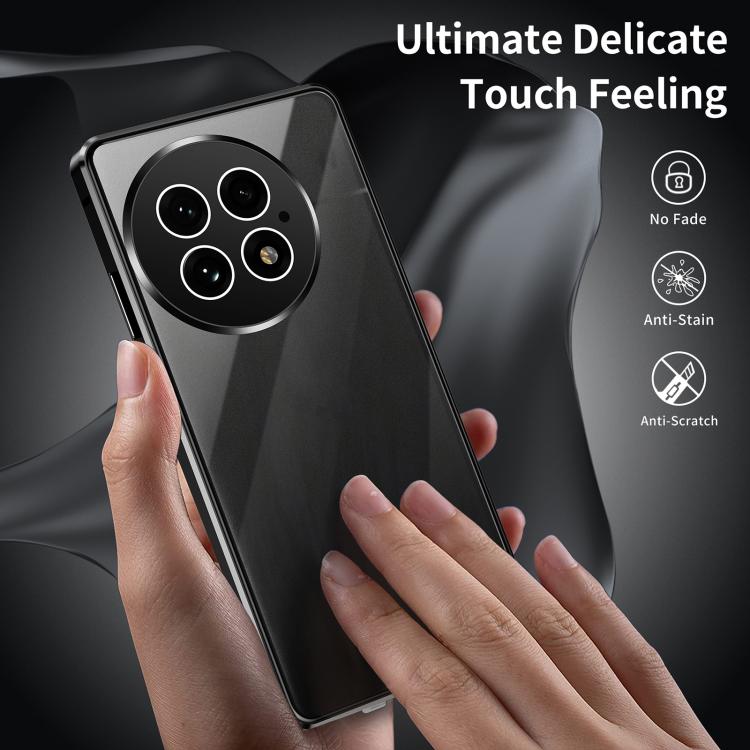 For OnePlus 13 Magnetic HD Tempered Glass Phone Case(Black) - free shipping - PMC TechLife - Order now!