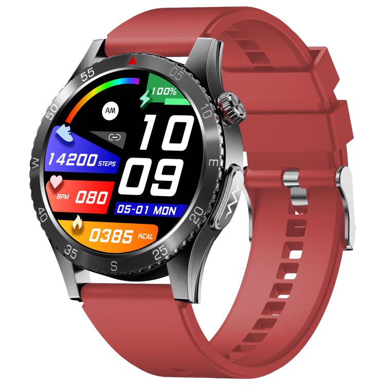 H9 1.43 inch Silicone Strap ECG Smart Watch Supports Bluetooth Calls/Smart Voice Assistant(Red) - free shipping - PMC TechLife - Order now!