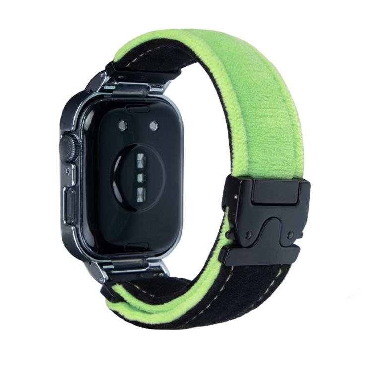 For Huawei Watch Fit3 Brushed Metal Silver Frame Watch Band(Black Grass Green) - free shipping - PMC TechLife - Order now!